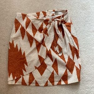 FOREVER21 CREAM/TERRACOTTA WRAP SKIRT🖤
